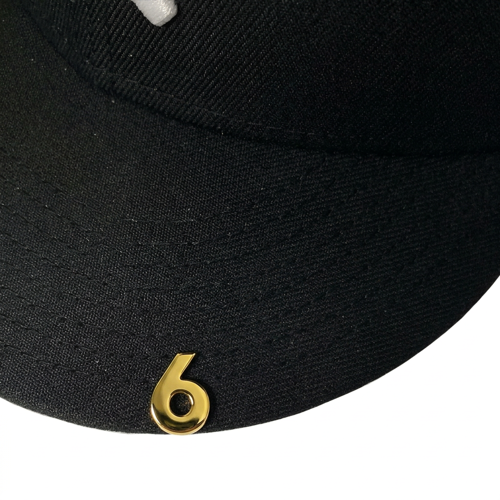 Number "6" Brim Hat Clip